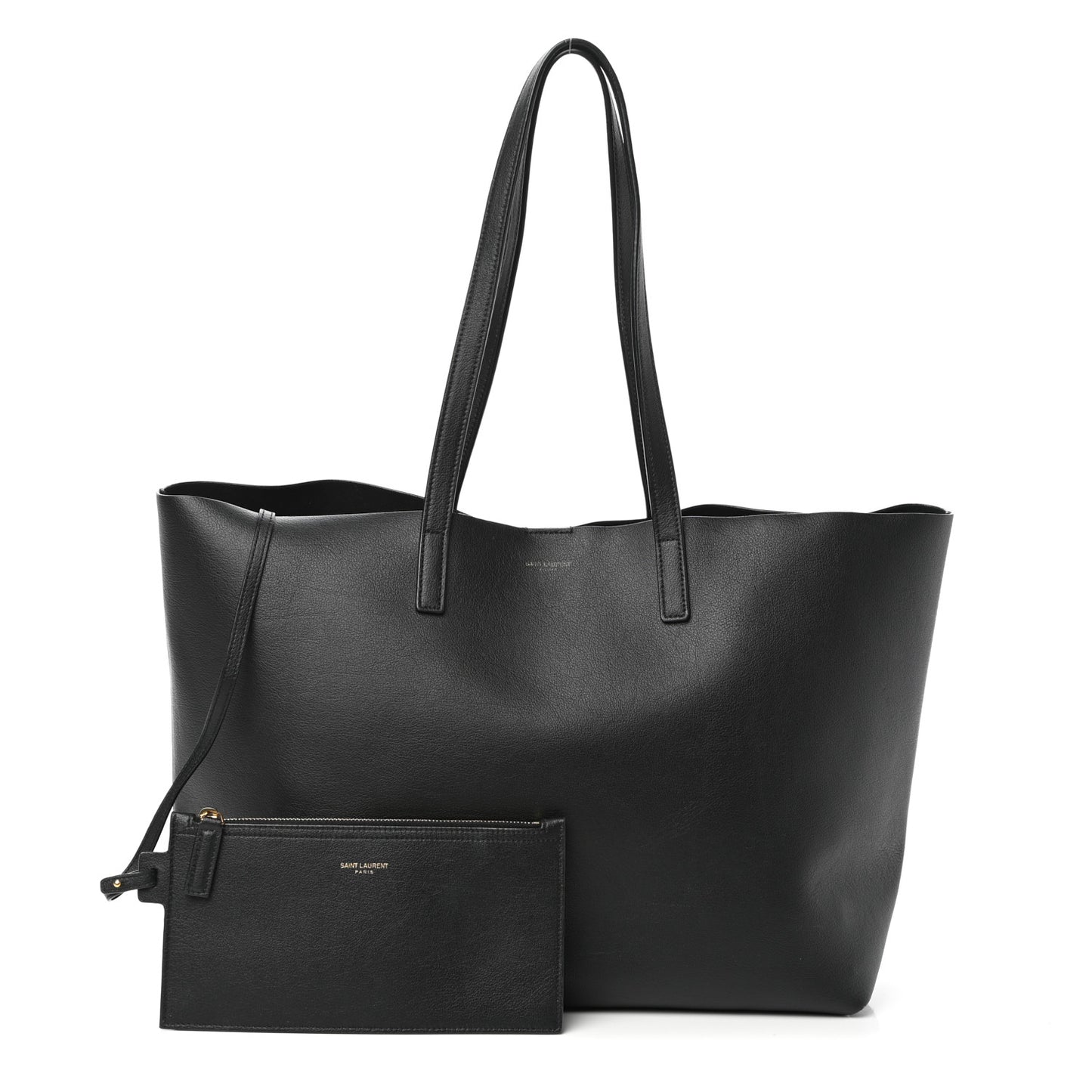 Calfskin Large Shopping Tote Black