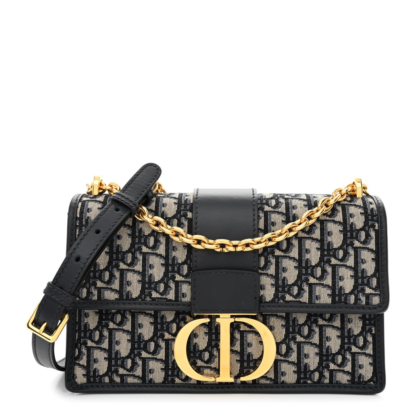 Oblique 30 Montaigne Chain Flap Bag Blue