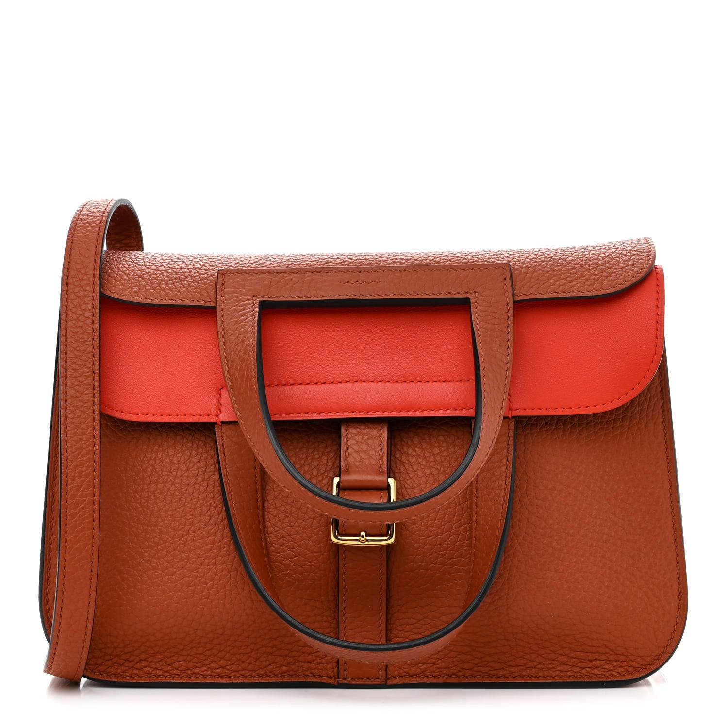 Hermes Taurillon Clemence Verso Halzan 25 Cuivre Capucine 1 of 10