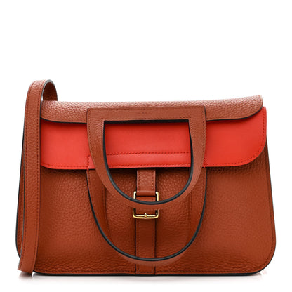 Hermes Taurillon Clemence Verso Halzan 25 Cuivre Capucine 1 of 10