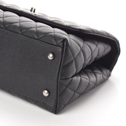 Chanel Caviar Lizard Quilted Small Coco Handle Flap Black 10 of 10