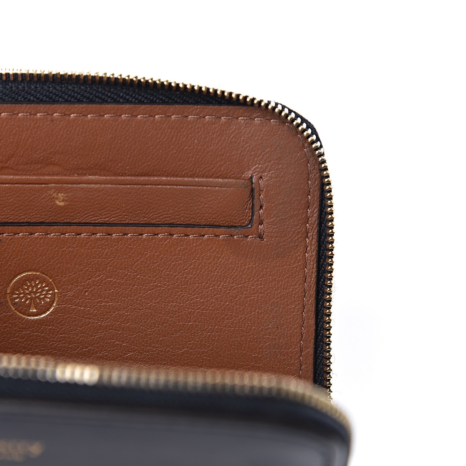 Mulberry Smooth Calfskin Squirrel Embroidered Part Zip Coin Pouch Navy 9 of 10