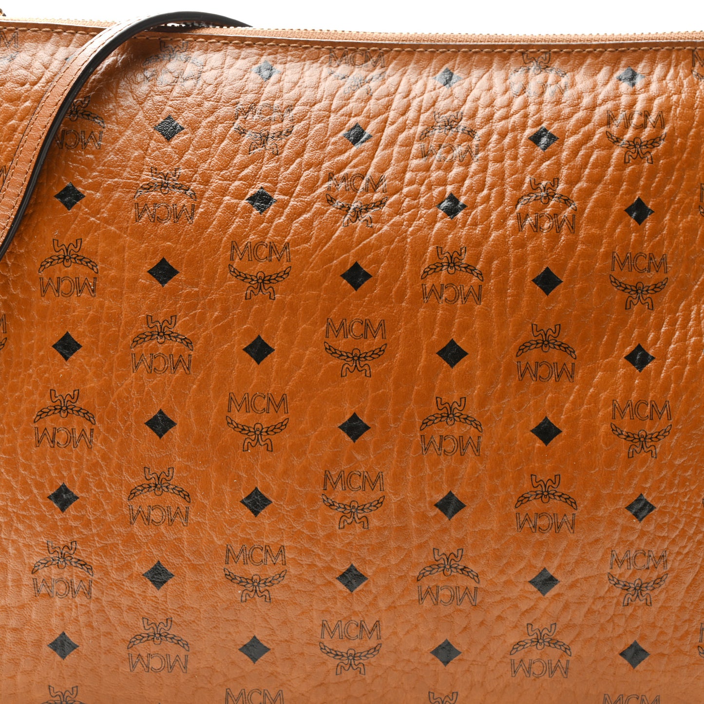 Visetos Medium Crossbody Pouch Cognac