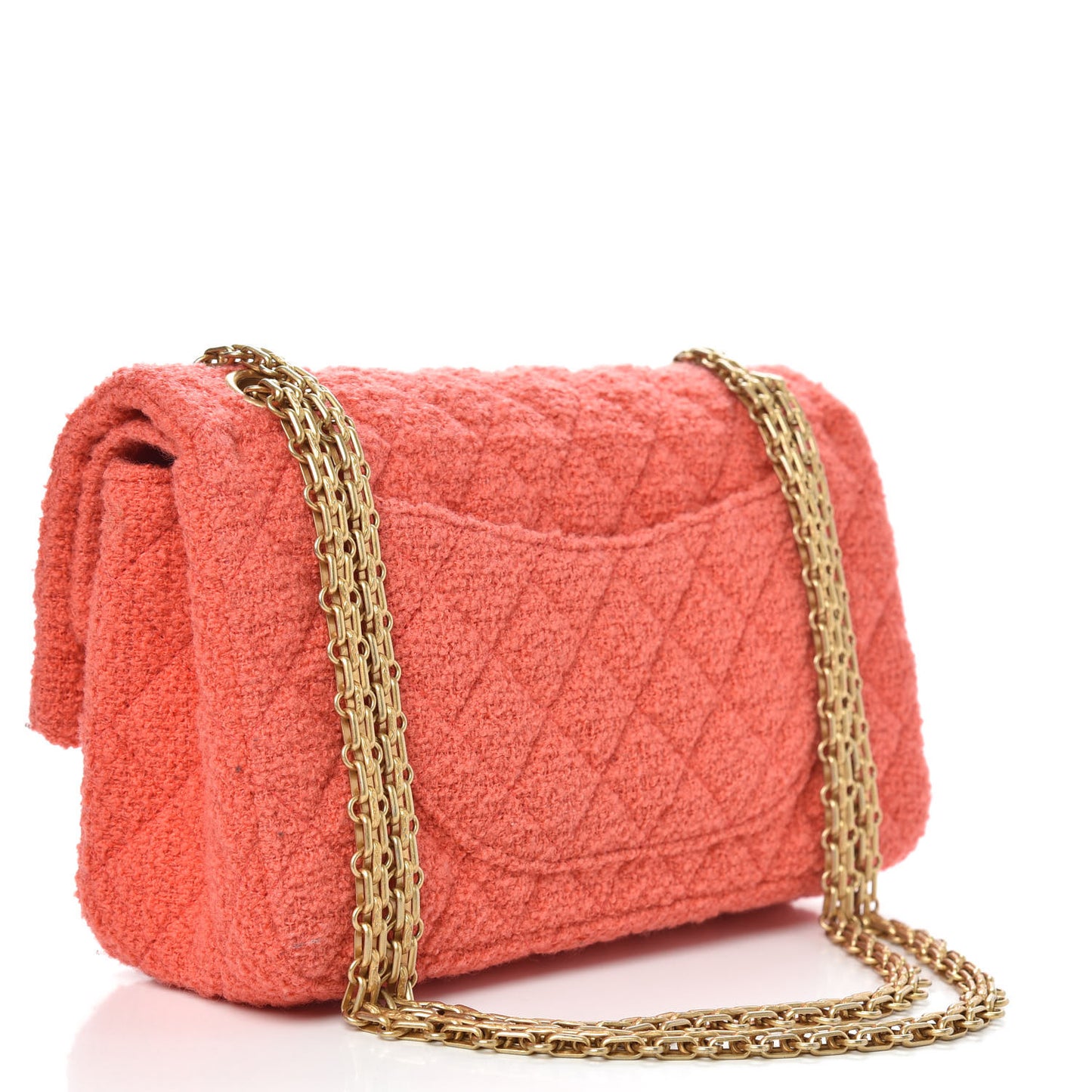Wool Tweed Quilted 2.55 Reissue 225 Flap Coral