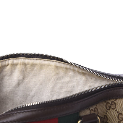 Gucci Monogram Vintage Web Medium Boston Dark Brown 16 of 23
