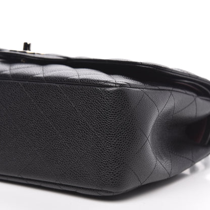 Chanel Caviar Quilted Jumbo Double Flap Black 9 of 11