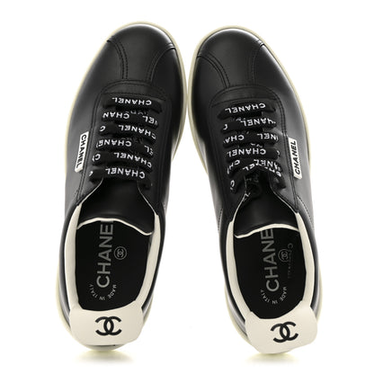 Chanel Calfskin CC Womens Sneakers 36 Black 2 of 12