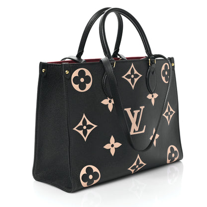 Louis Vuitton Empreinte Monogram Giant Onthego MM Black Beige 3 of 9