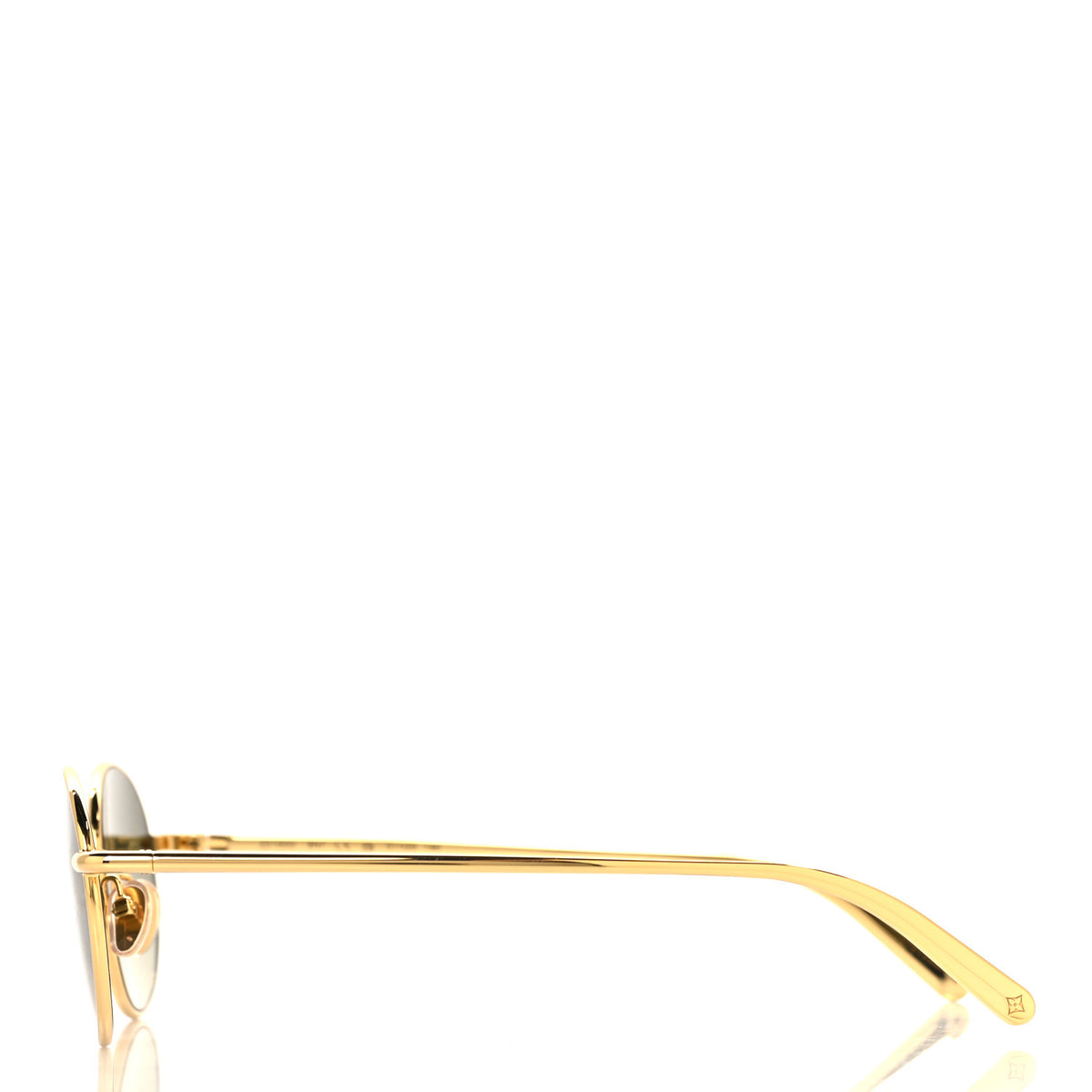 Louis Vuitton LV Bright Round Sunglasses Z2100U Gold 3 of 7