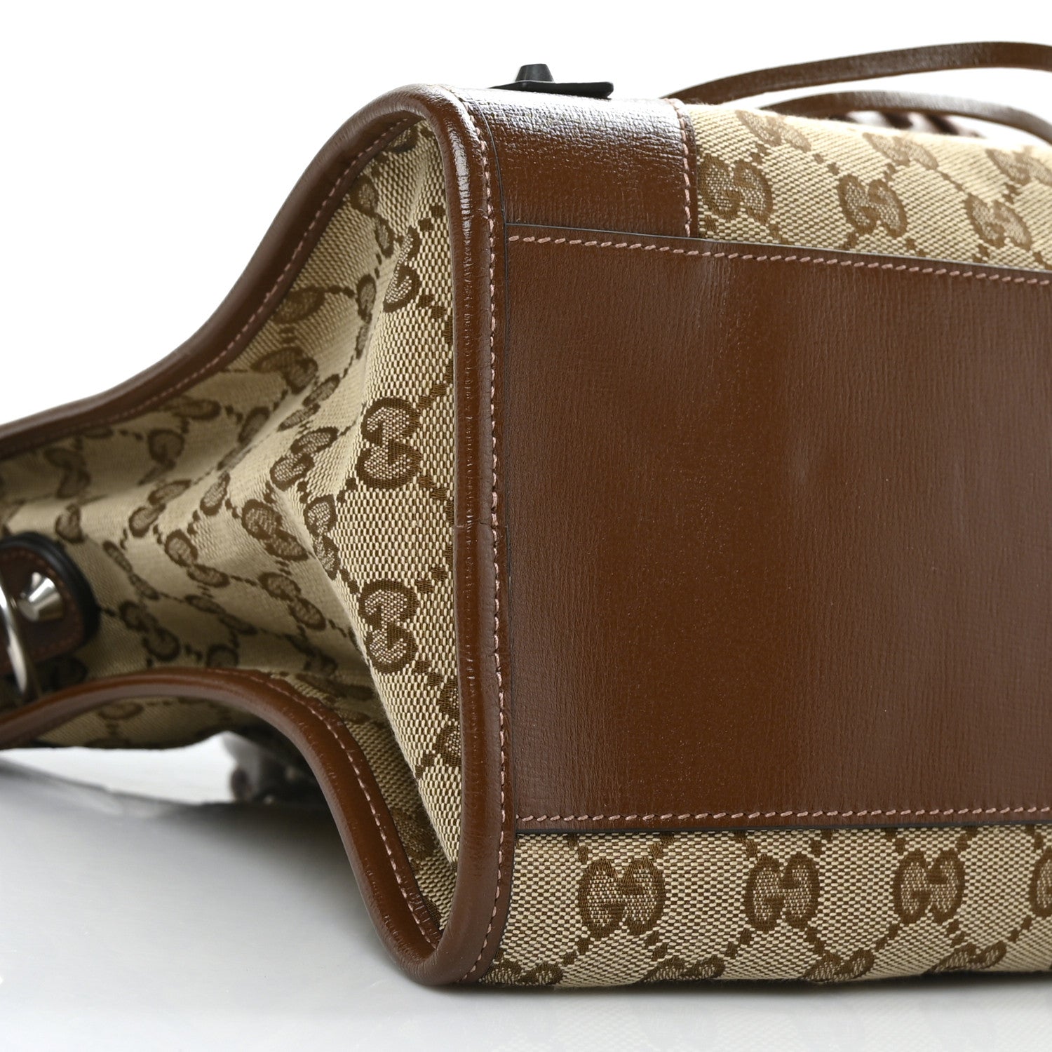 Balenciaga X GUCCI GG Monogram Azalea Calfskin Neo Classic Silver Hardware Medium City Beige Ebony Brown Sugar 7 of 8