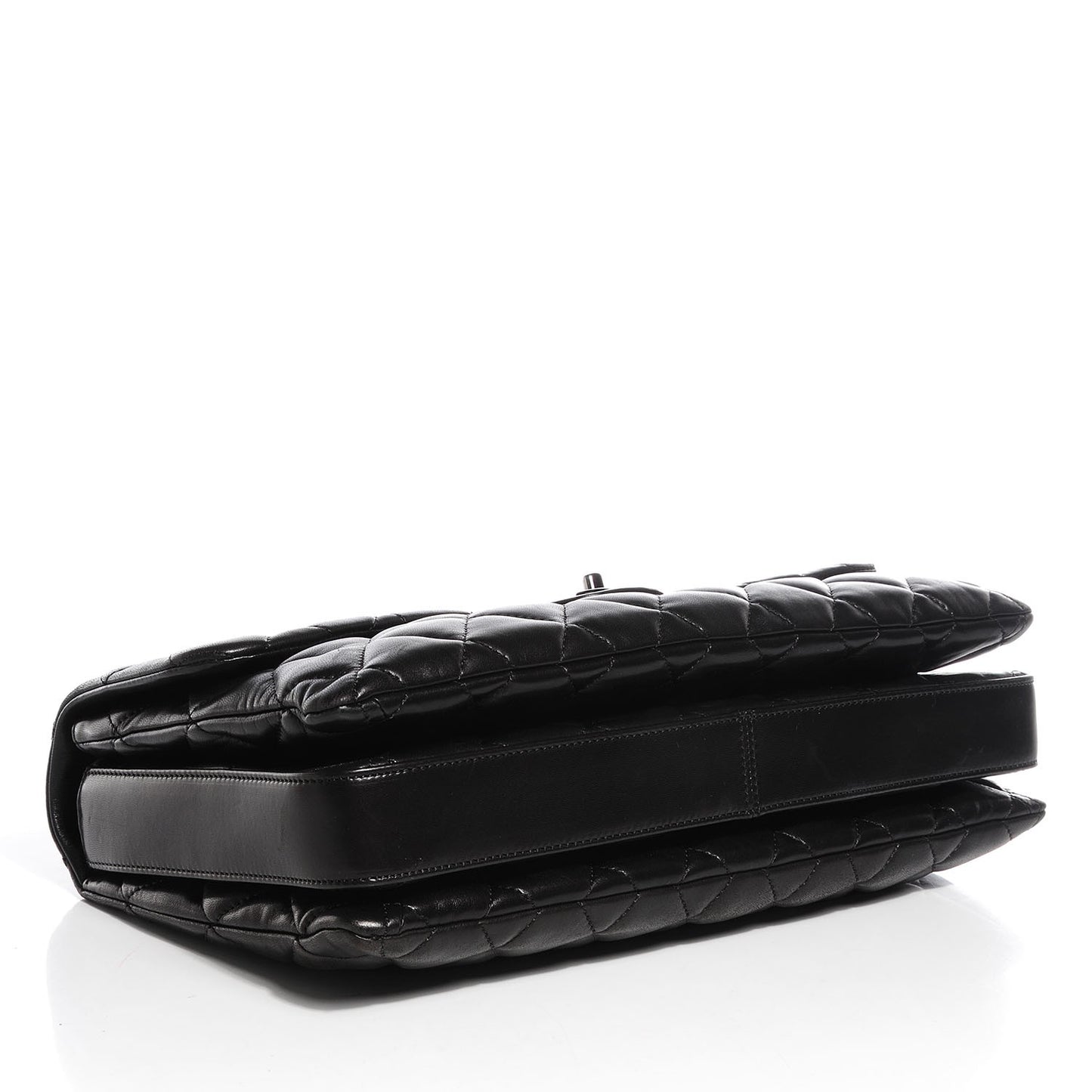 Lambskin Quilted 3 Maxi Flap Black