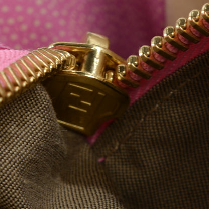 Fendi Goatskin Stingray Medium Peekaboo Iconic Satchel White Pink 2 of 10