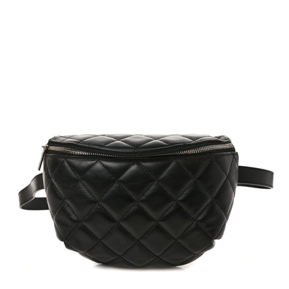 Chanel Lambskin Quilted Waist Belt Bag Black 1 of 9