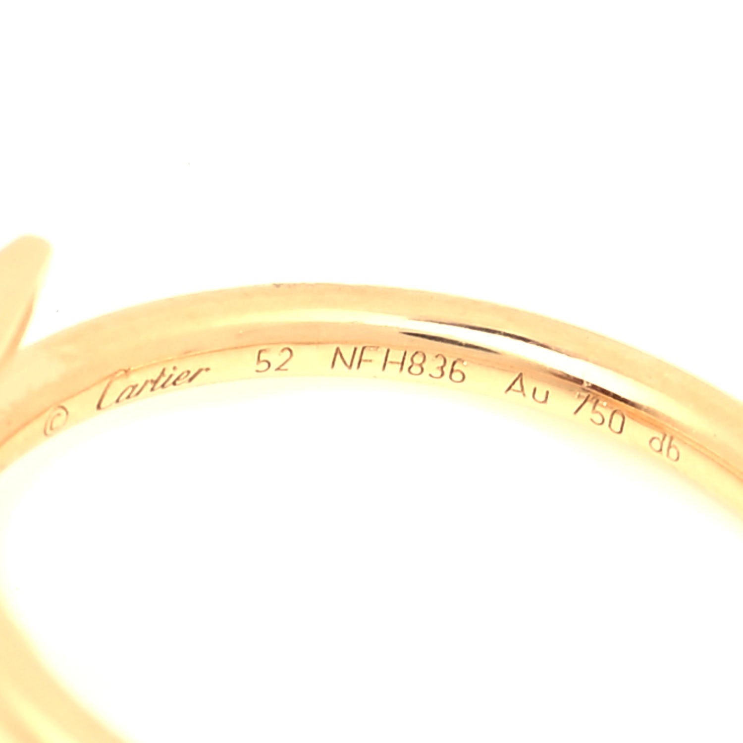 Cartier 18K Yellow Gold Small Juste Un Clou Ring 52 6 4 of 4