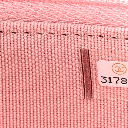 Chanel Caviar Quilted Phone Holder Wallet on Removable Chain Pink 9 of 13