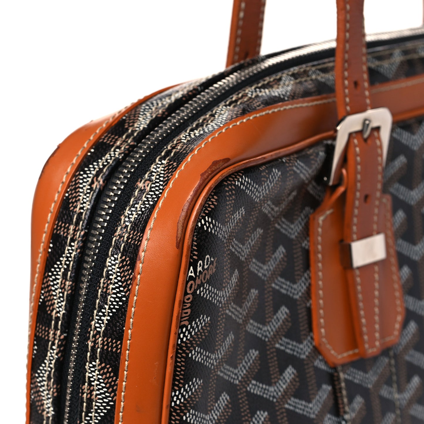 Goyardine Ambassade PM Briefcase Black Gold