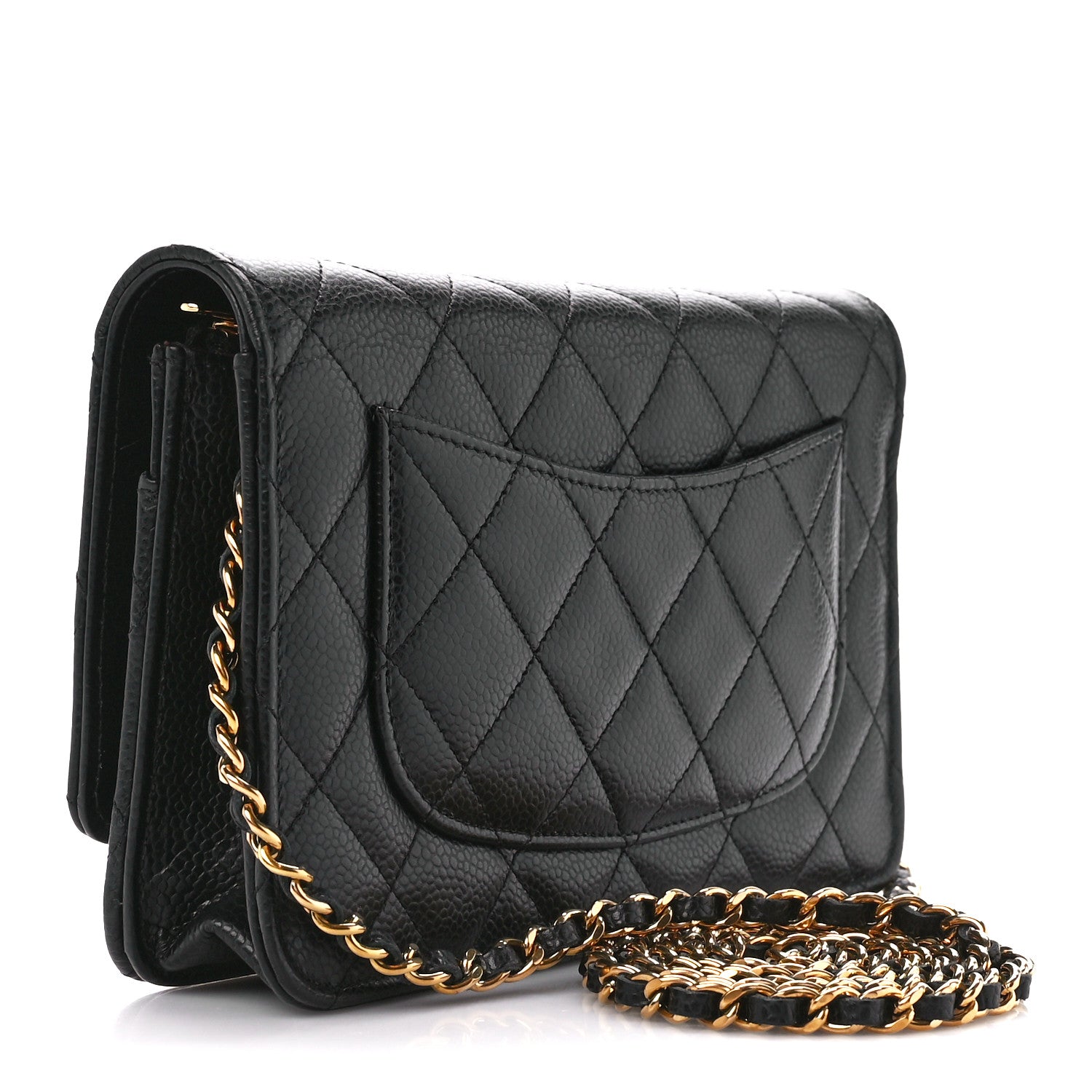 Chanel Caviar Quilted Wallet on Chain WOC Black 3 of 12