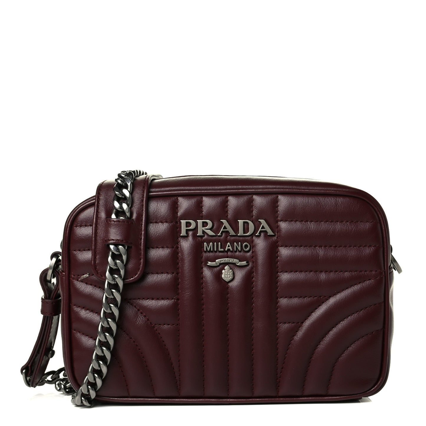 Soft Calfskin Diagramme Crossbody Bag Granato