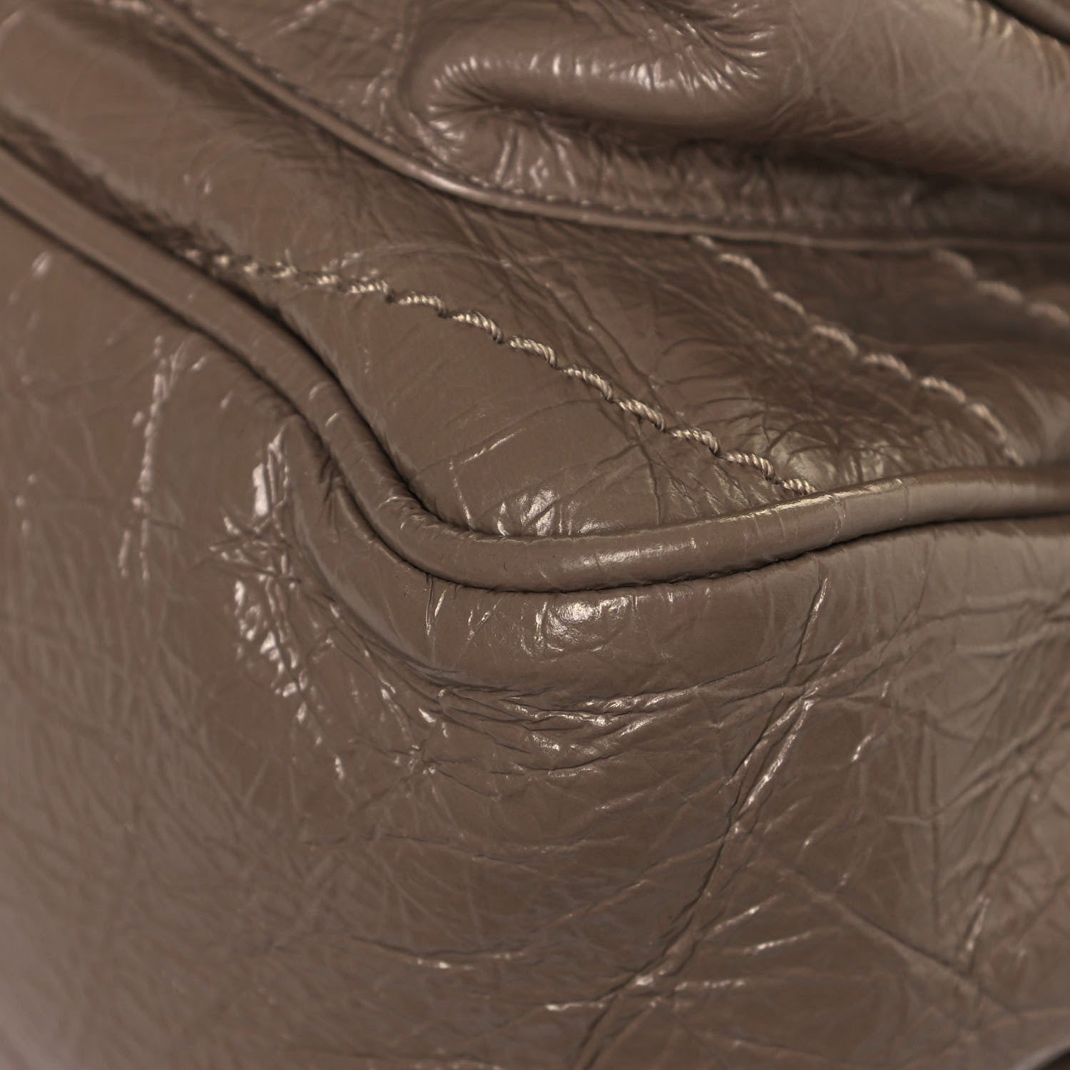 Saint Laurent Crinkled Calfskin Matelasse Monogram Medium Niki Chain Satchel Light Natural 9 of 12