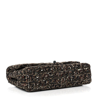 Chanel Tweed Quilted Medium Double Flap Brown 4 of 10