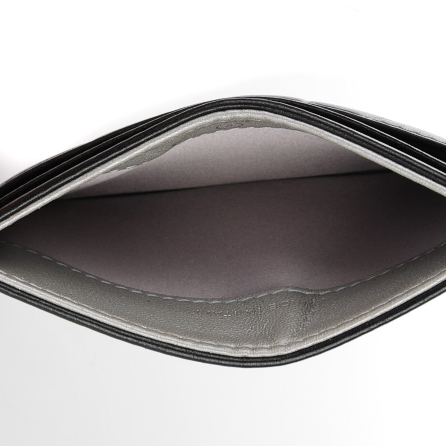 Chanel Lambskin Camellia Embossed Card Holder Black 8 of 8