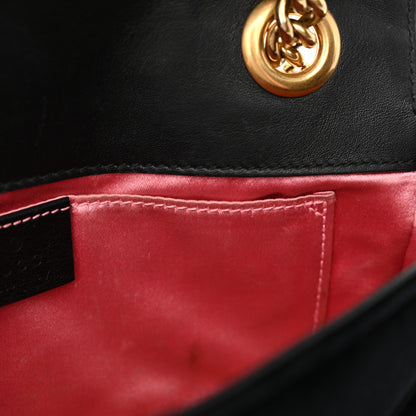 Gucci Velvet Matelasse Mini GG Marmont Shoulder Bag Black 12 of 16