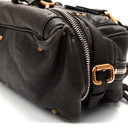 Chloe Calfskin Paddington Double Zip Bowler Chocolate 9 of 10