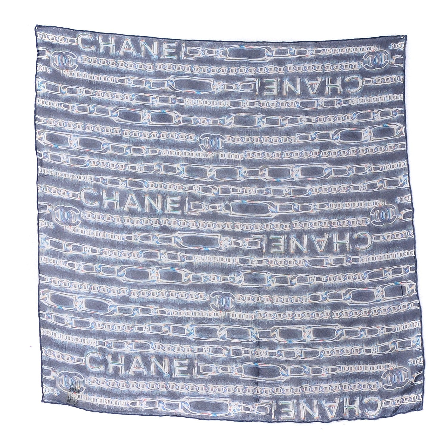 Chanel Silk CC Chain Square Scarf 1 of 3