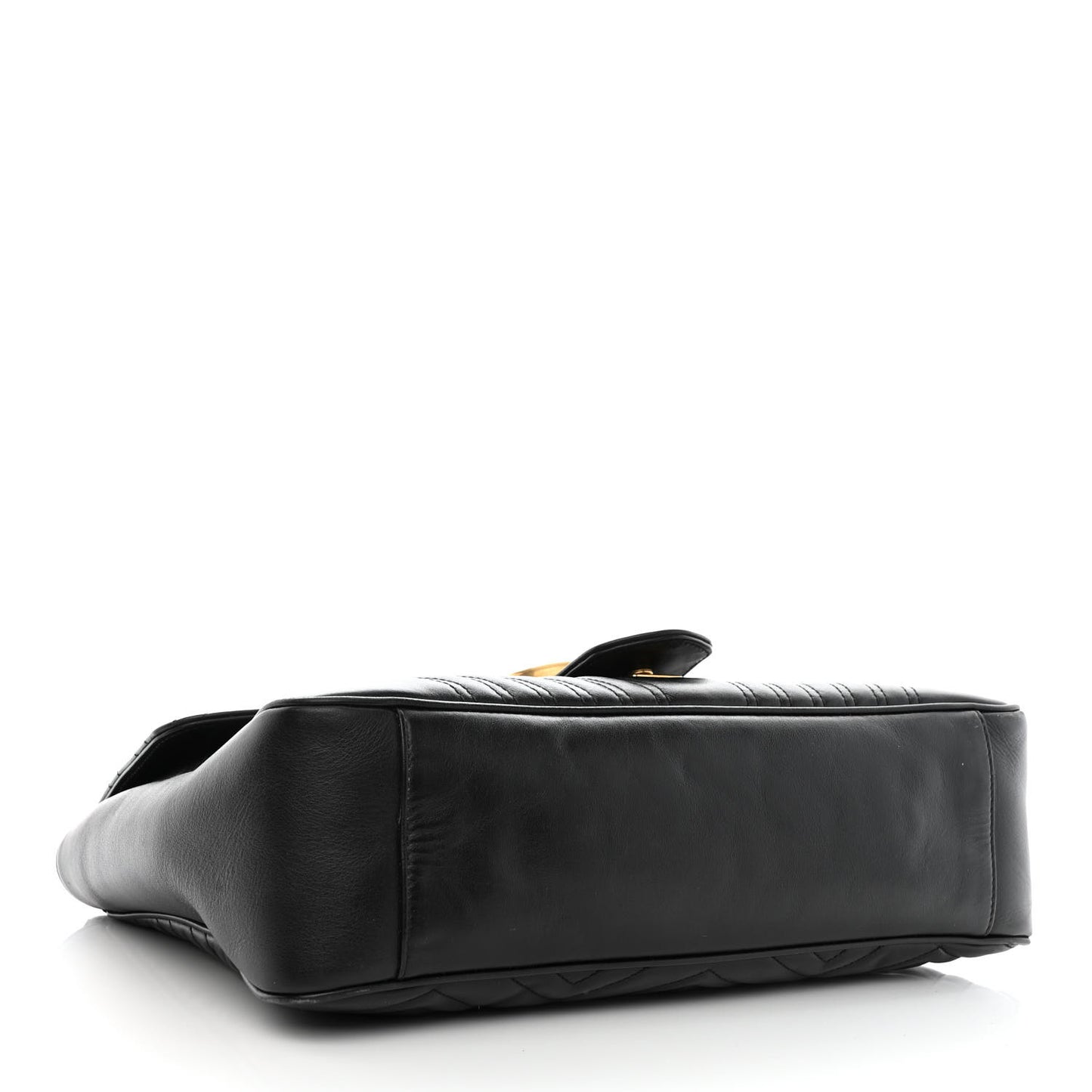 Calfskin Matelasse Large GG Marmont Shoulder Bag Black