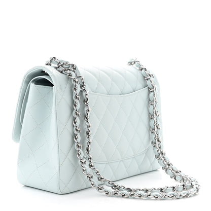 Chanel Caviar Quilted Jumbo Double Flap Light Blue 3 of 11