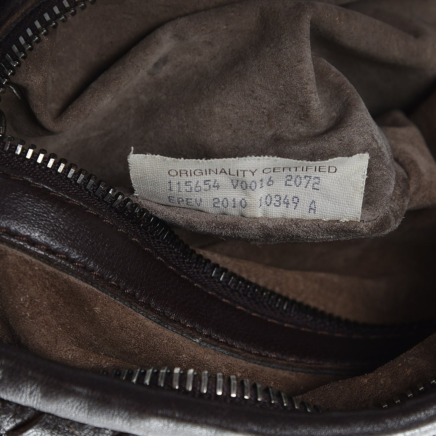 Nappa Intrecciato Large Veneta Hobo Ebano