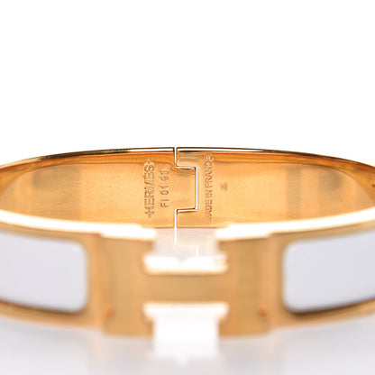 Hermes Enamel Narrow Clic Clac H Bracelet PM White 4 of 7