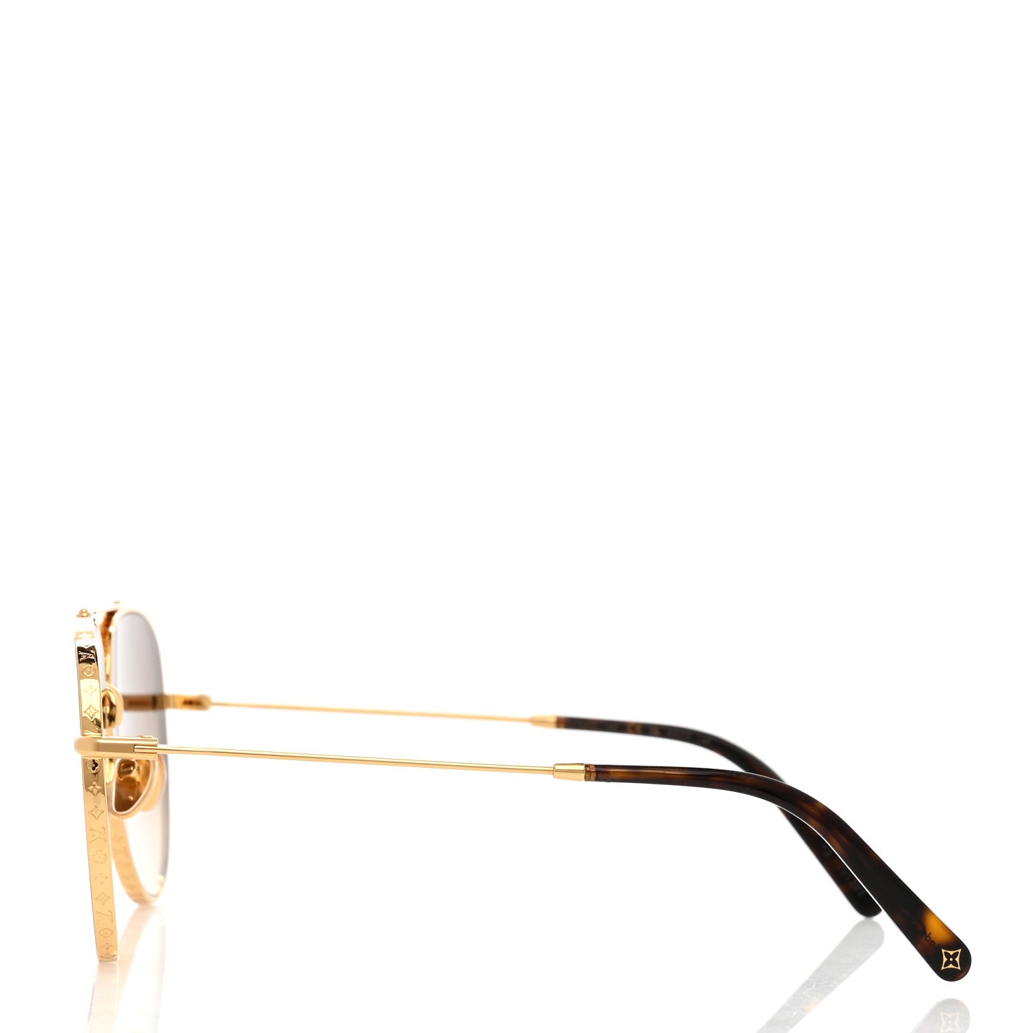 Louis Vuitton Metal The LV Pilot Sunglasses Z1620U Gradient Brown Monogram 3 of 9
