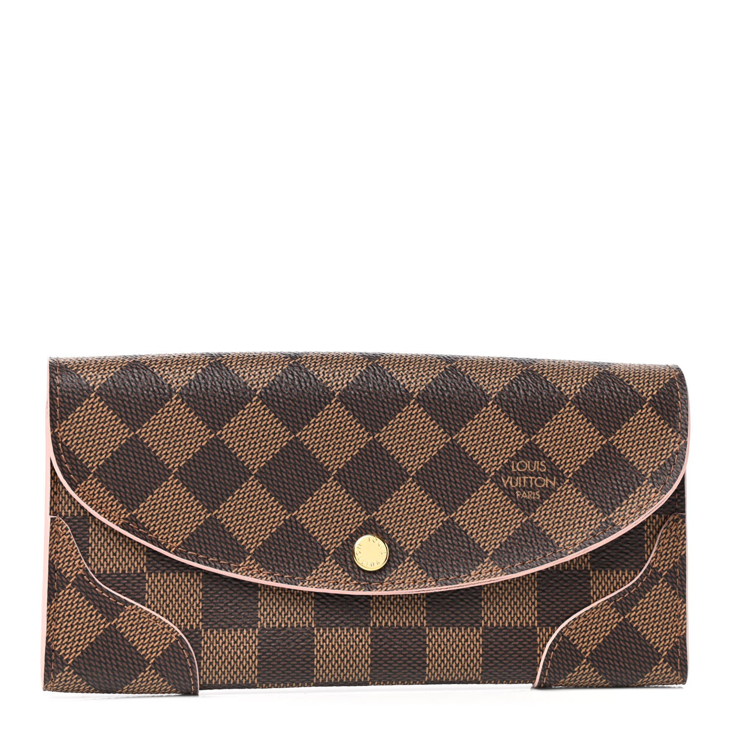 Louis Vuitton Damier Ebene Caissa Wallet Rose Ballerine 1 of 7