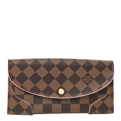 Louis Vuitton Damier Ebene Caissa Wallet Rose Ballerine 1 of 7