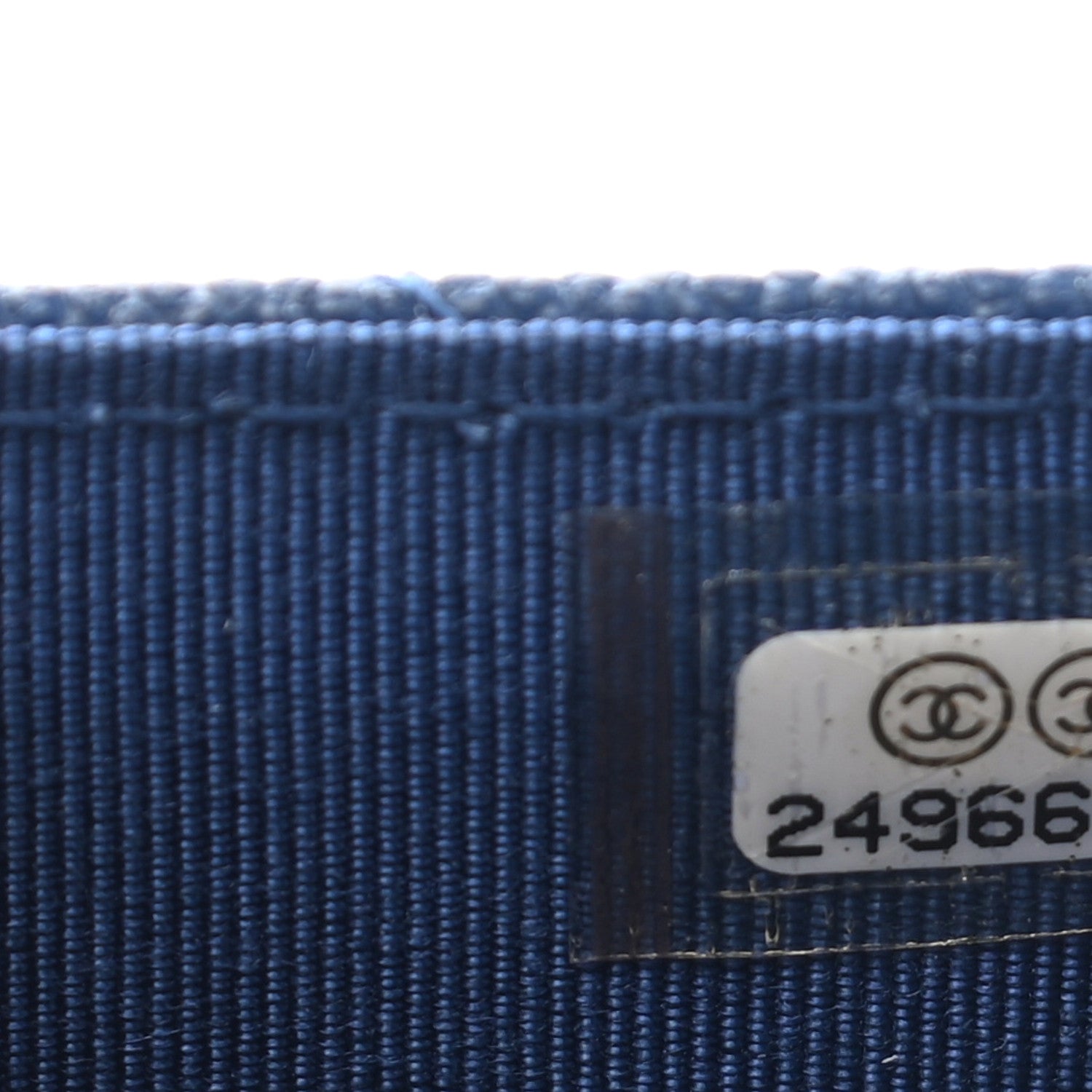 Chanel Caviar Chevron Quilted Flap Card Holder Dark Blue 8 of 9