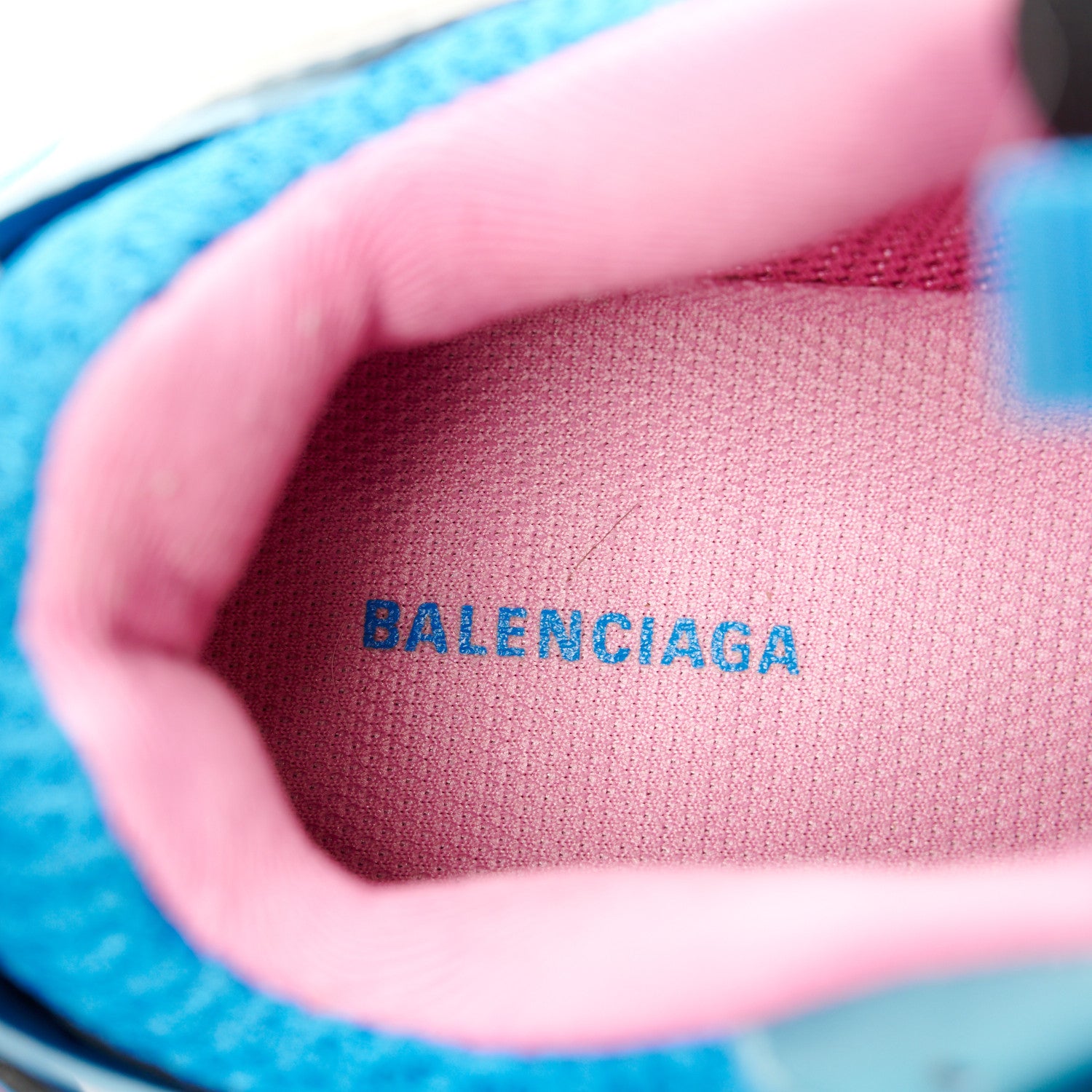 Balenciaga Mesh Nylon Womens Track Sneakers 35 Blue Black 8 of 9