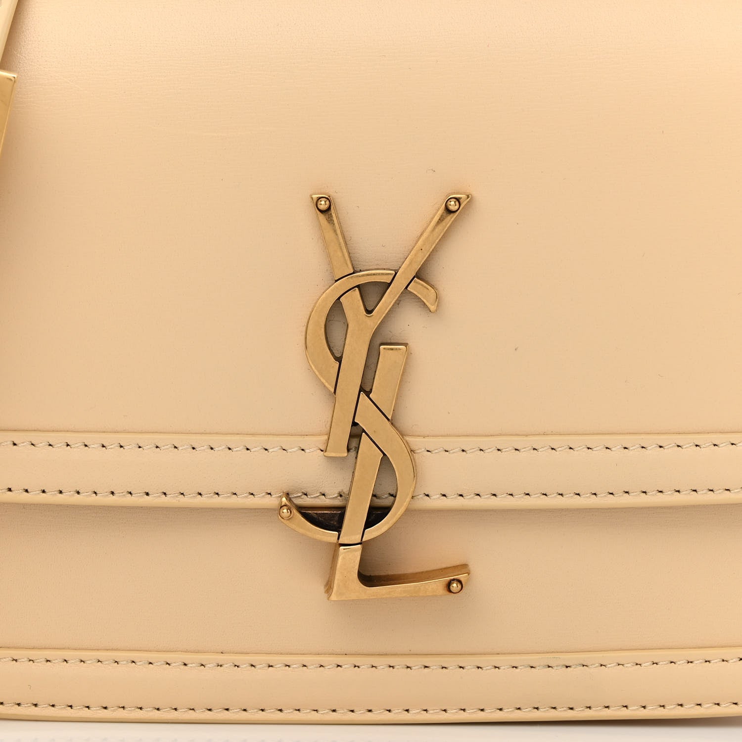 Saint Laurent Smooth Calfskin Small Solferino Satchel Ivory Natural 7 of 11