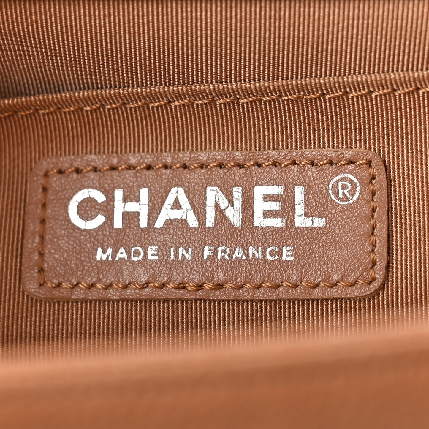 Caviar Quilted Medium Boy Flap Light Brown