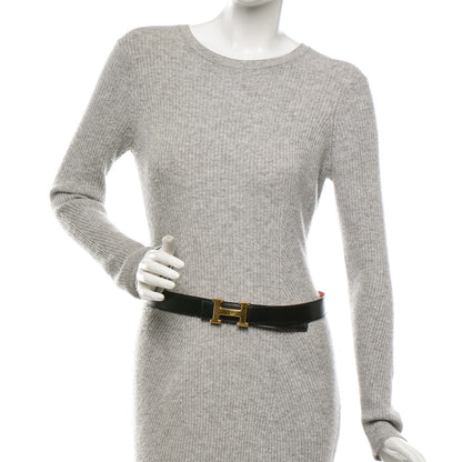 Hermes Togo Box 32mm H Belt 80 Orange Black 2 of 18