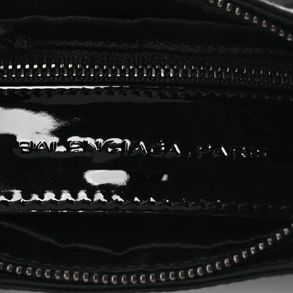Balenciaga Satin Enamel Classique Chain Shoulder Bag Black 6 of 10