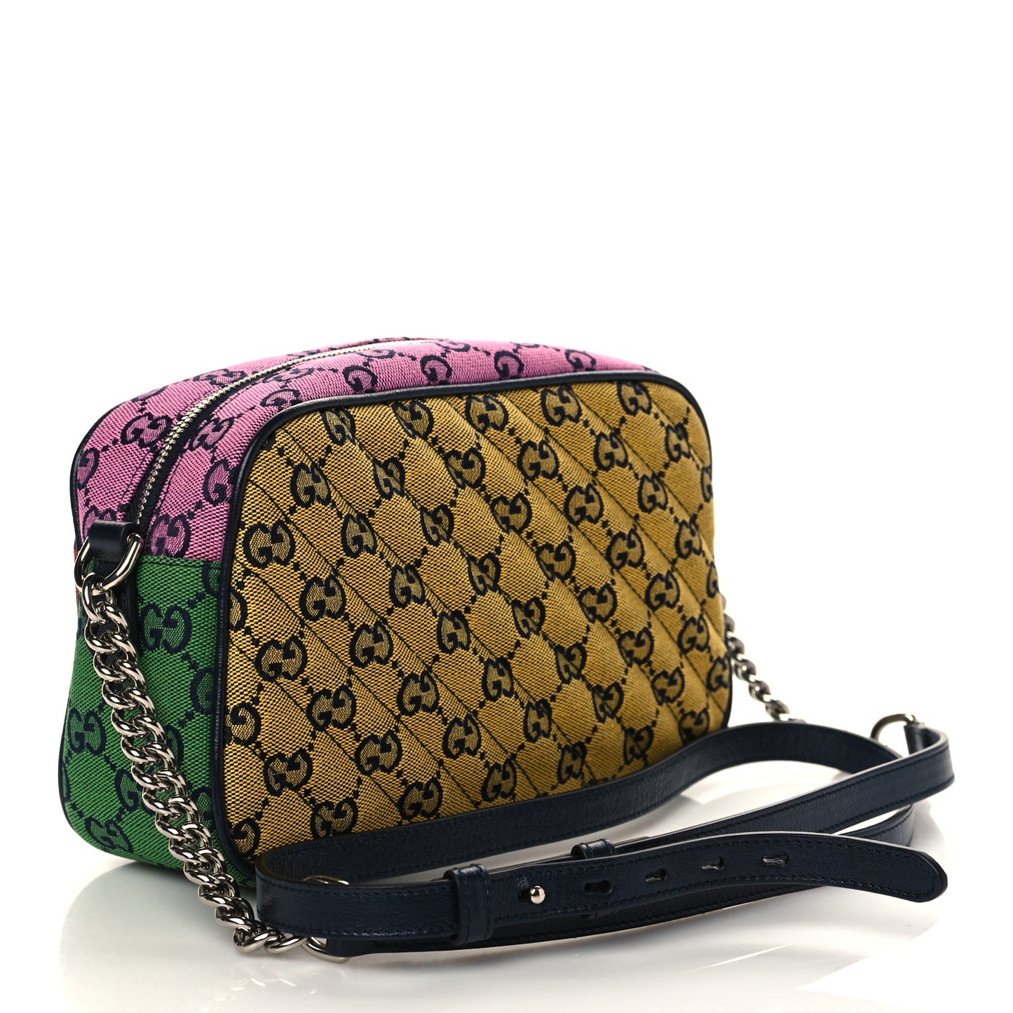 Monogram Multicolor Matelasse Diagonal Small GG Marmont Chain Shoulder Bag Red Blue Yellow Green Pink