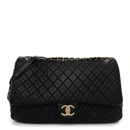 Chanel Calfskin Quilted XXL Travel Flap Bag Black 1 of 13