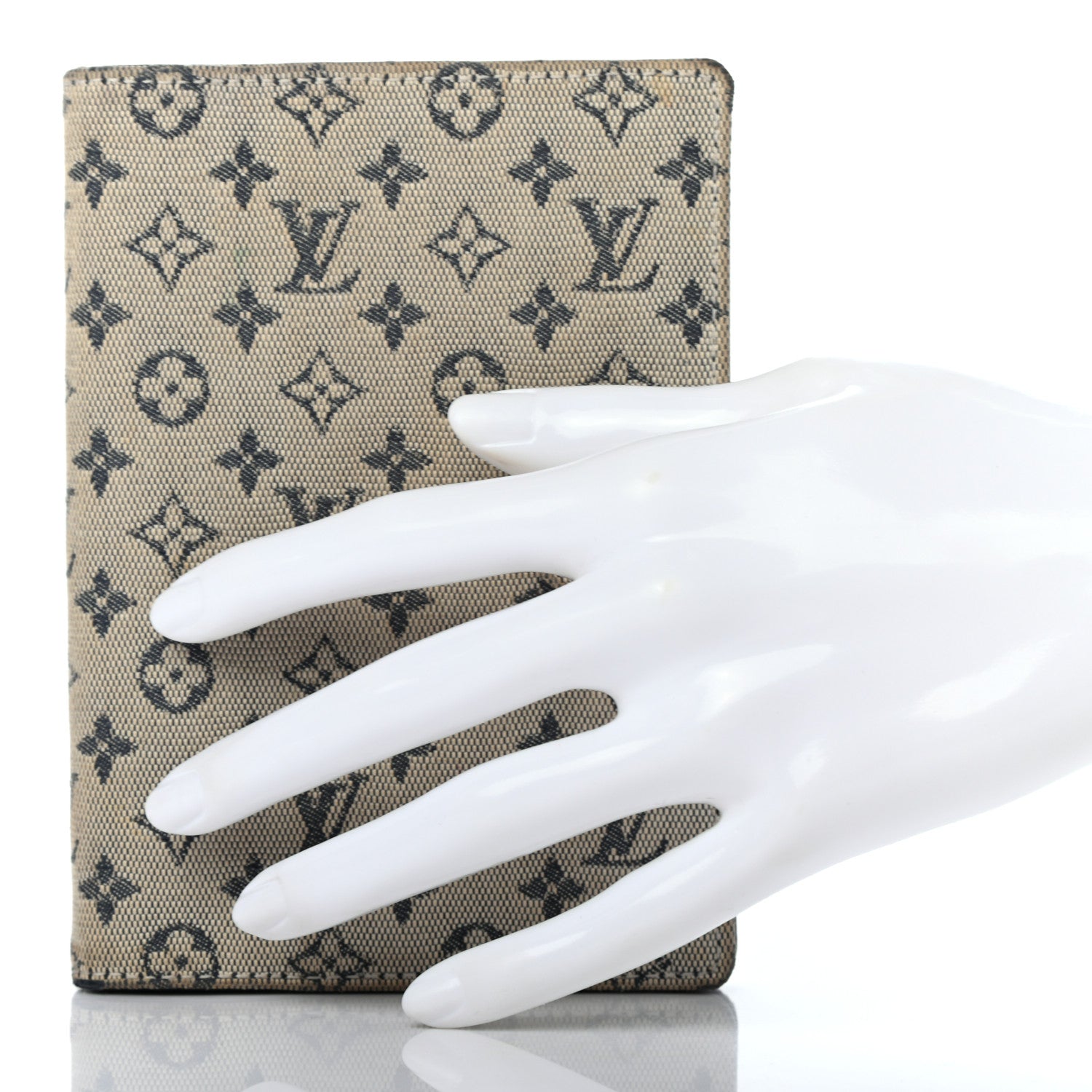Louis Vuitton Mini Lin Small Ring Agenda Cover Blue 2 of 7