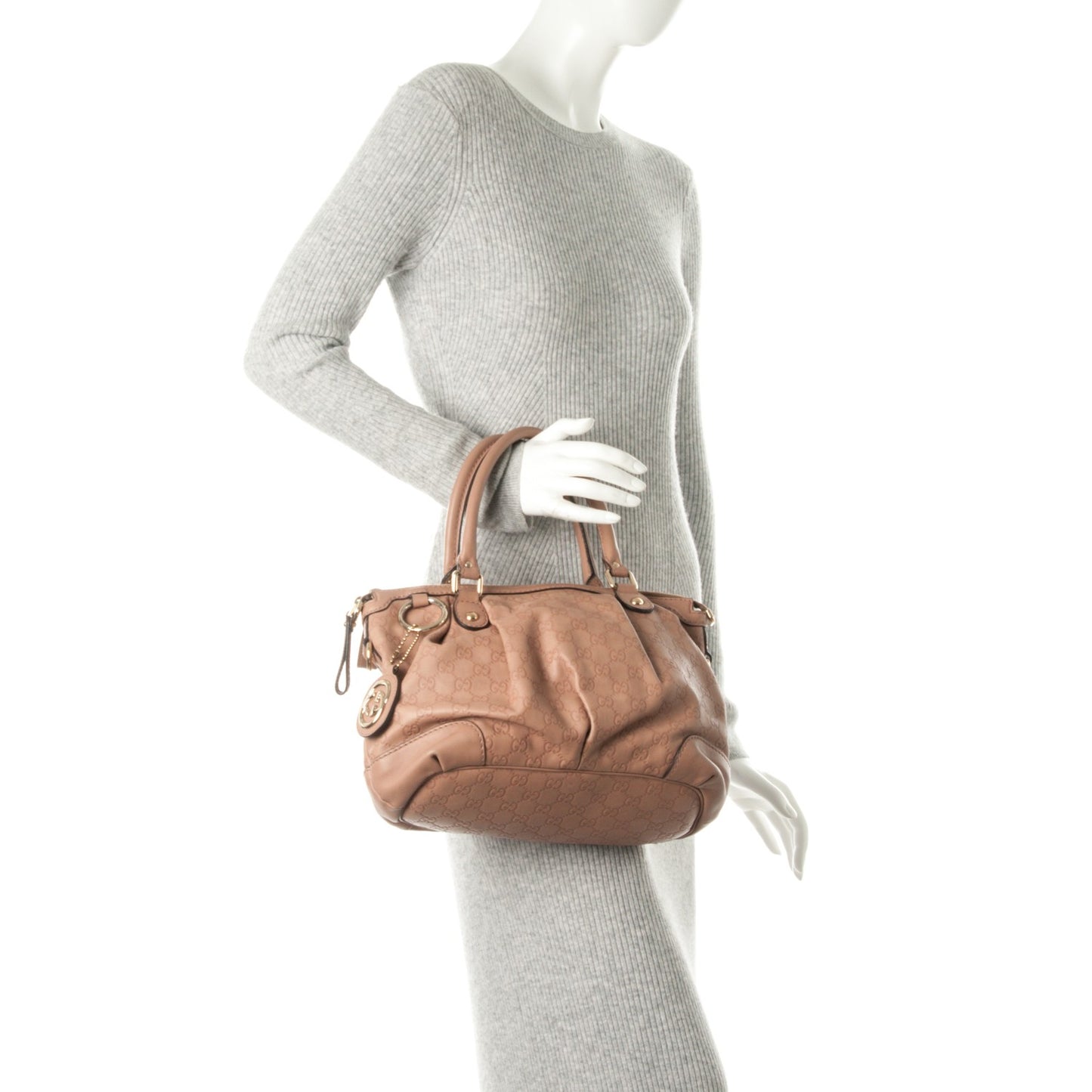 Guccissima Medium Sukey Top Handle Bag Dusty Rose