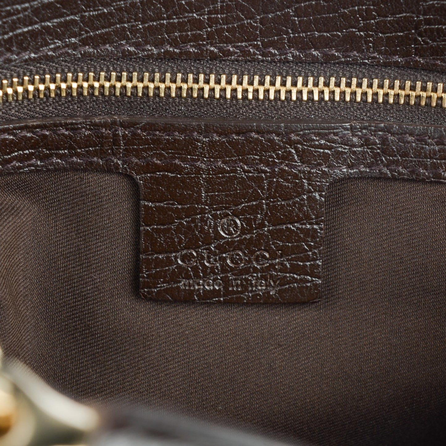 Monogram Large Horsebit Chain Hobo Dark Brown
