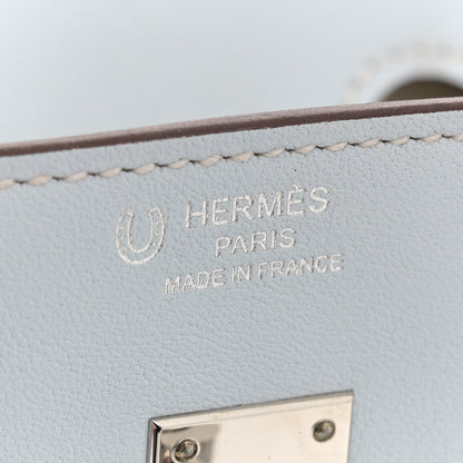 Hermes Swift Horseshoe Birkin 25 Bleu Brume Beton 6 of 10