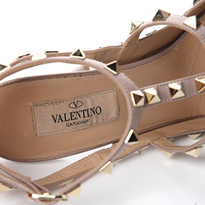 Valentino Garavani Patent Nappa Rockstud Ankle Strap 100mm Pumps 38 Poudre 8 of 10