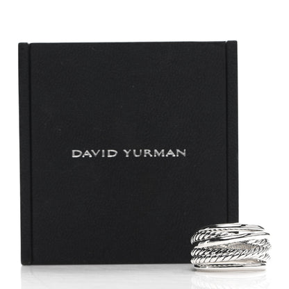 David Yurman Sterling Silver 15mm Narrow Crossover Cable Ring 57 8 5 of 5