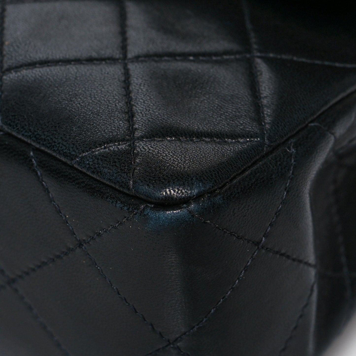 Lambskin Quilted Small Double Flap Black